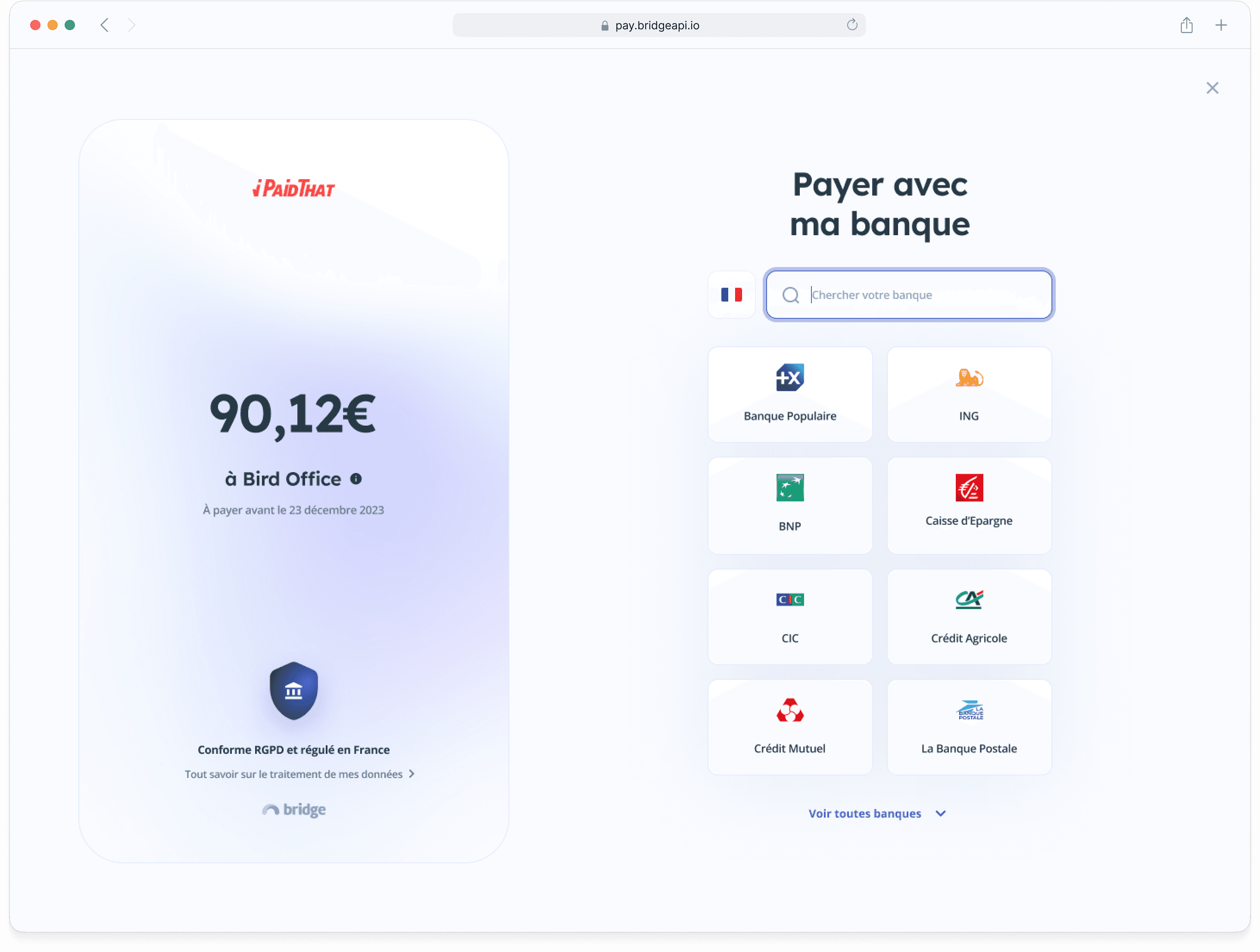 Revamped Pay by Link desktop payment flow, step 1