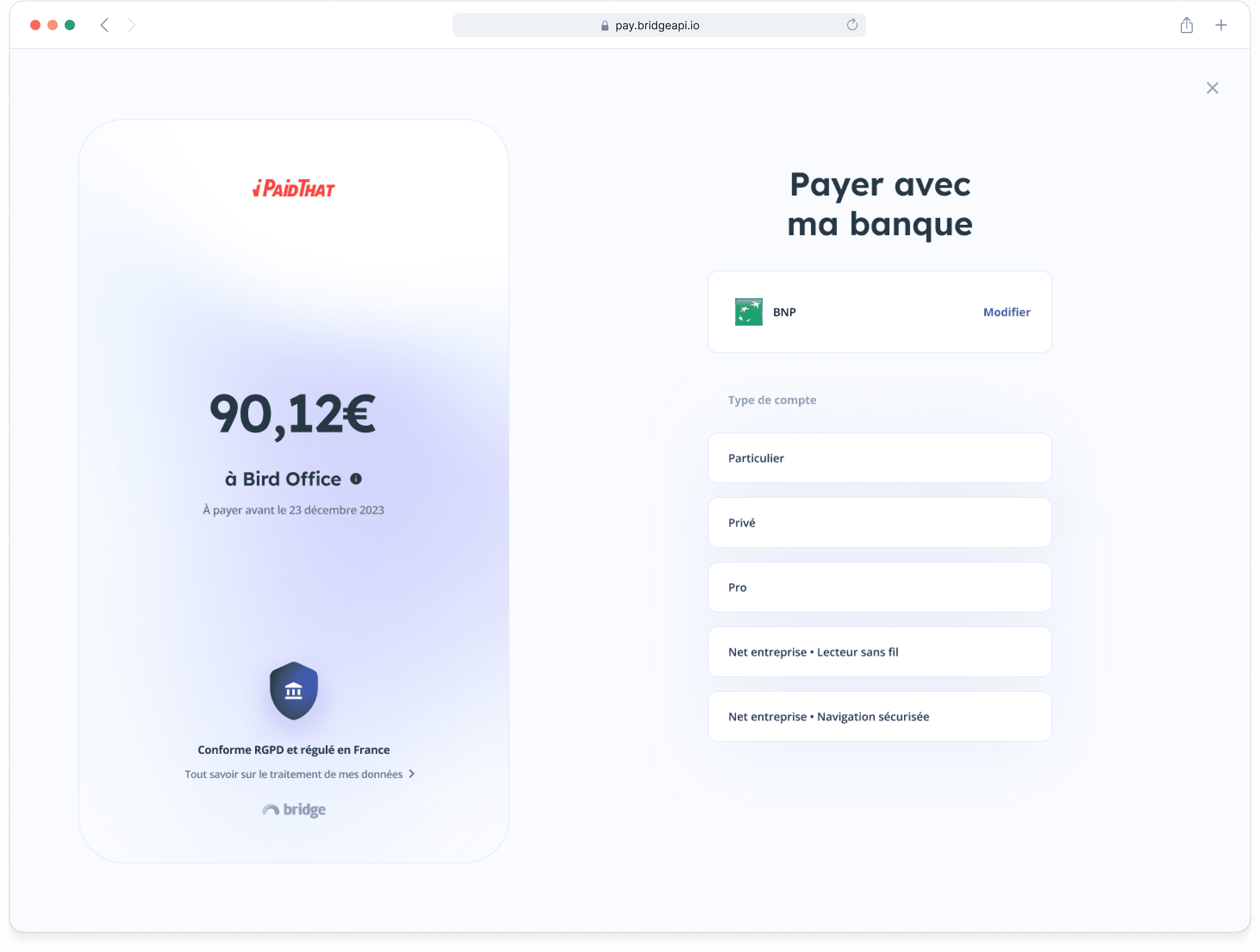 Revamped Pay by Link desktop payment flow, step 2