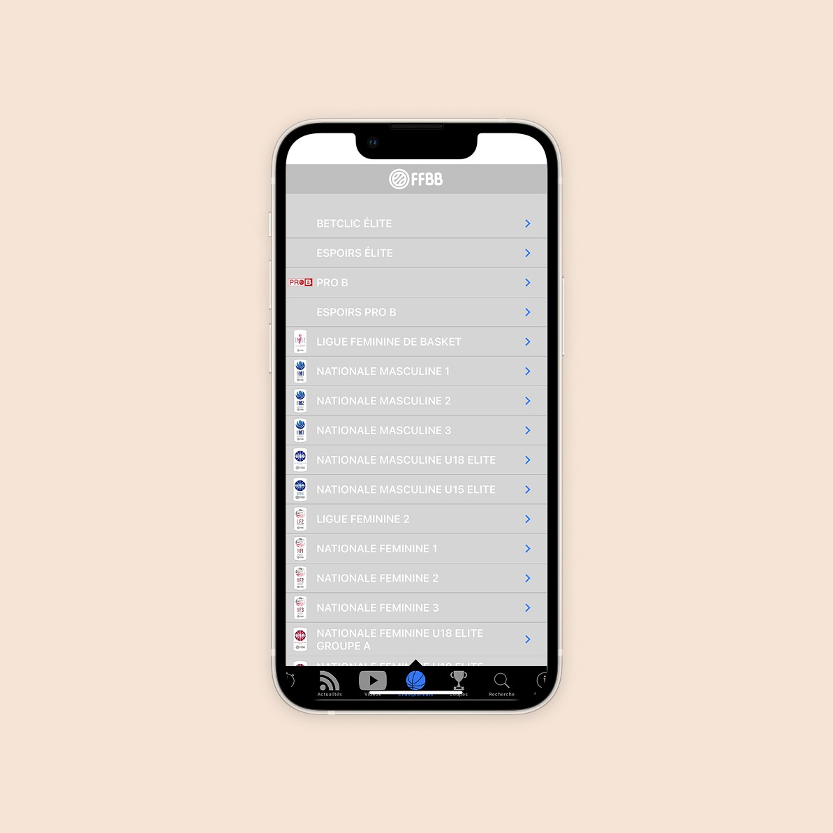 Application FFBB avant la refonte